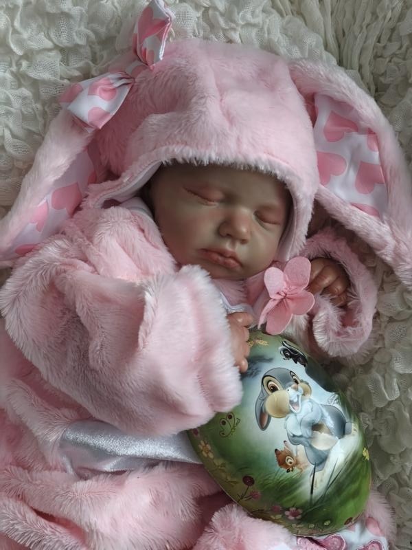 Overal/kostým zajíčka se srdíčky - 16