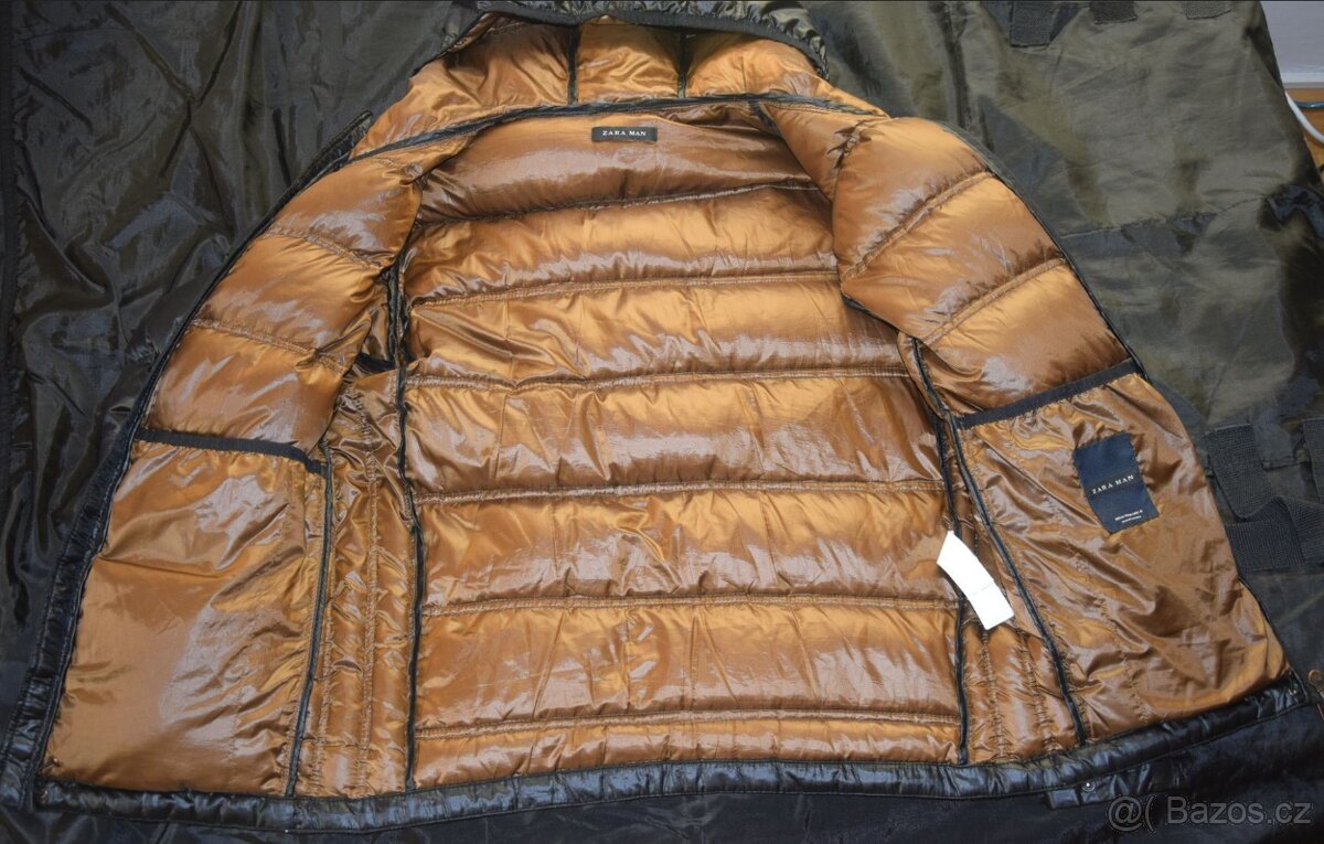 Bunda péřová ZARA velikost S, lehká, teplá, super stav - 16