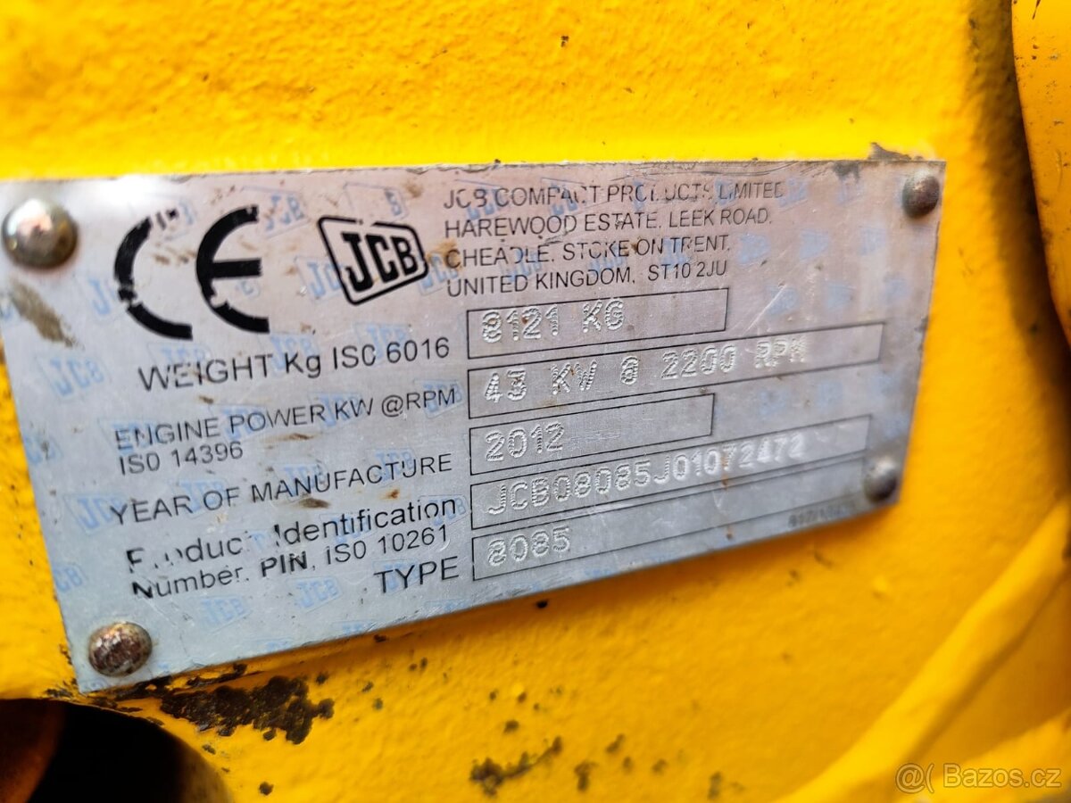 Bagr JCB 8085. Klima, 2x lyžica, kosačka. - 16