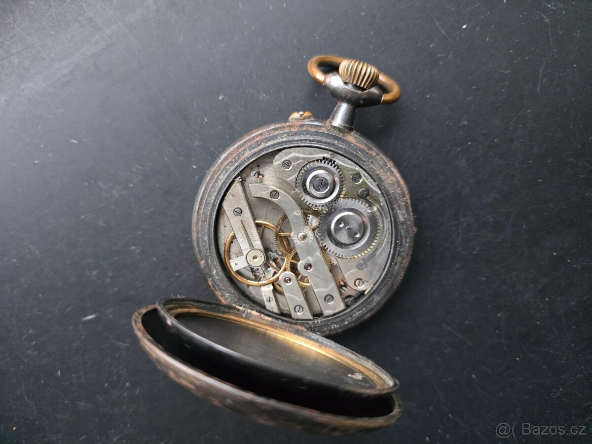 Obrovské 67mm, 200g kapesní hodinky REGULATEUR na díly - 16