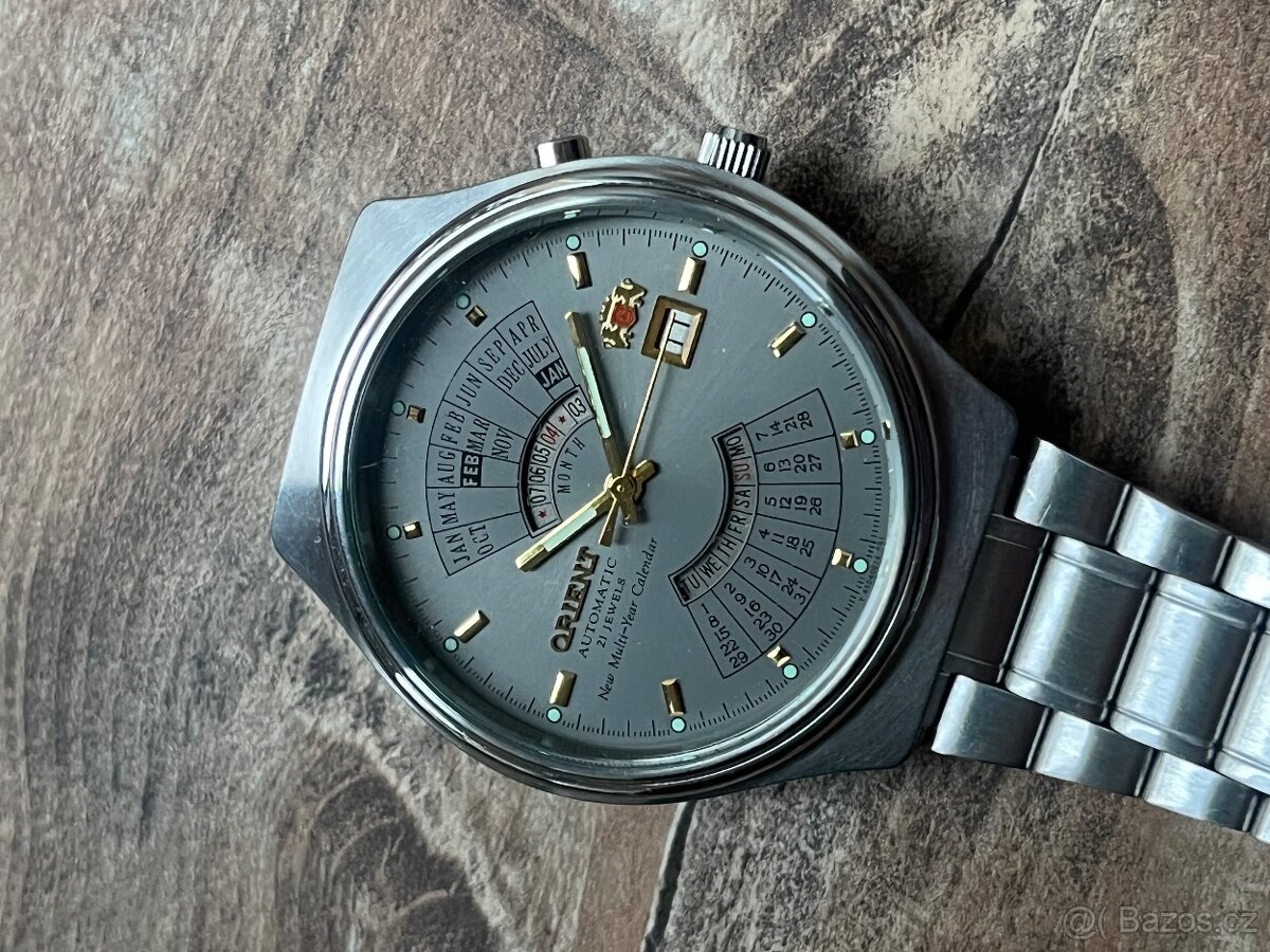 Hodinky Orient / vecny klendar sedy ciselnik - 16