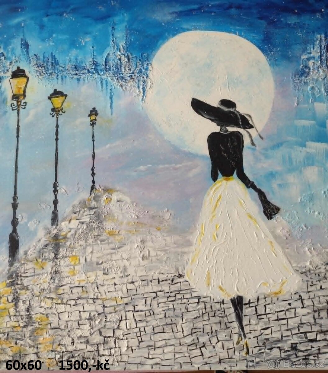 Ručně malované obrazy,akryl na plátně - 16