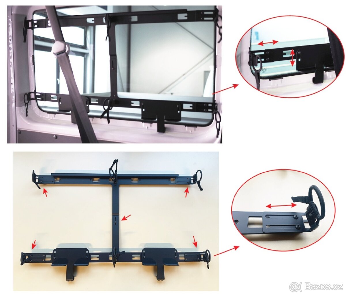 Úložný box na zadní okna VW T5 / T6 / T6.1 , okenní tašky - 16
