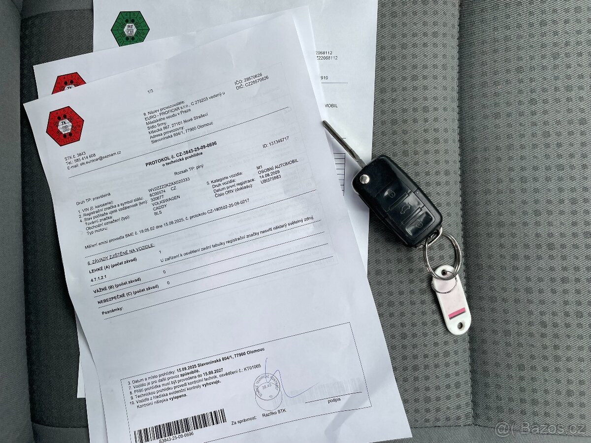 VW Caddy 1,9 TDi Aut.Klima, Tažné, AKU - 16