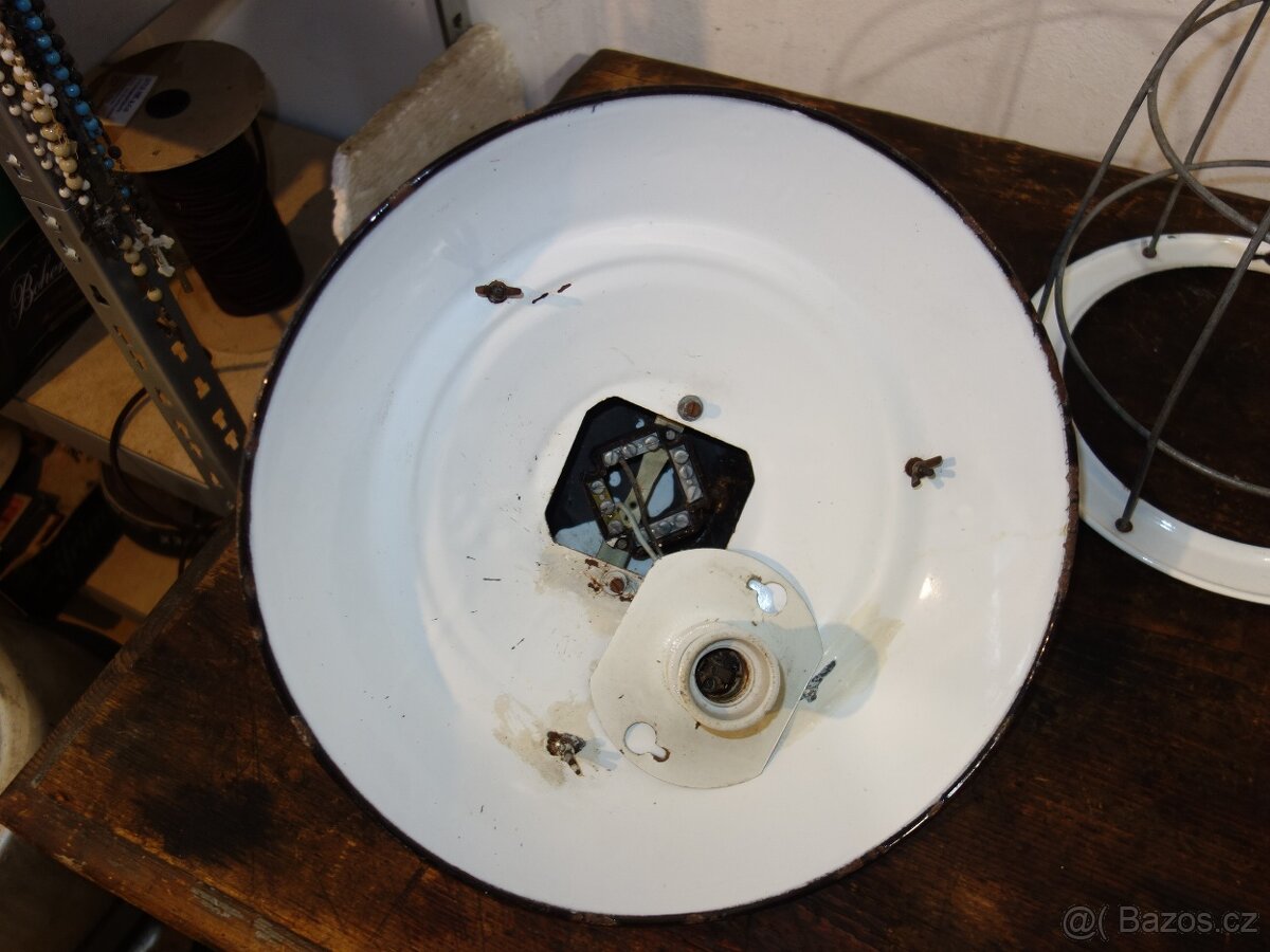 Industriální lampa, závěsná na strop - 16