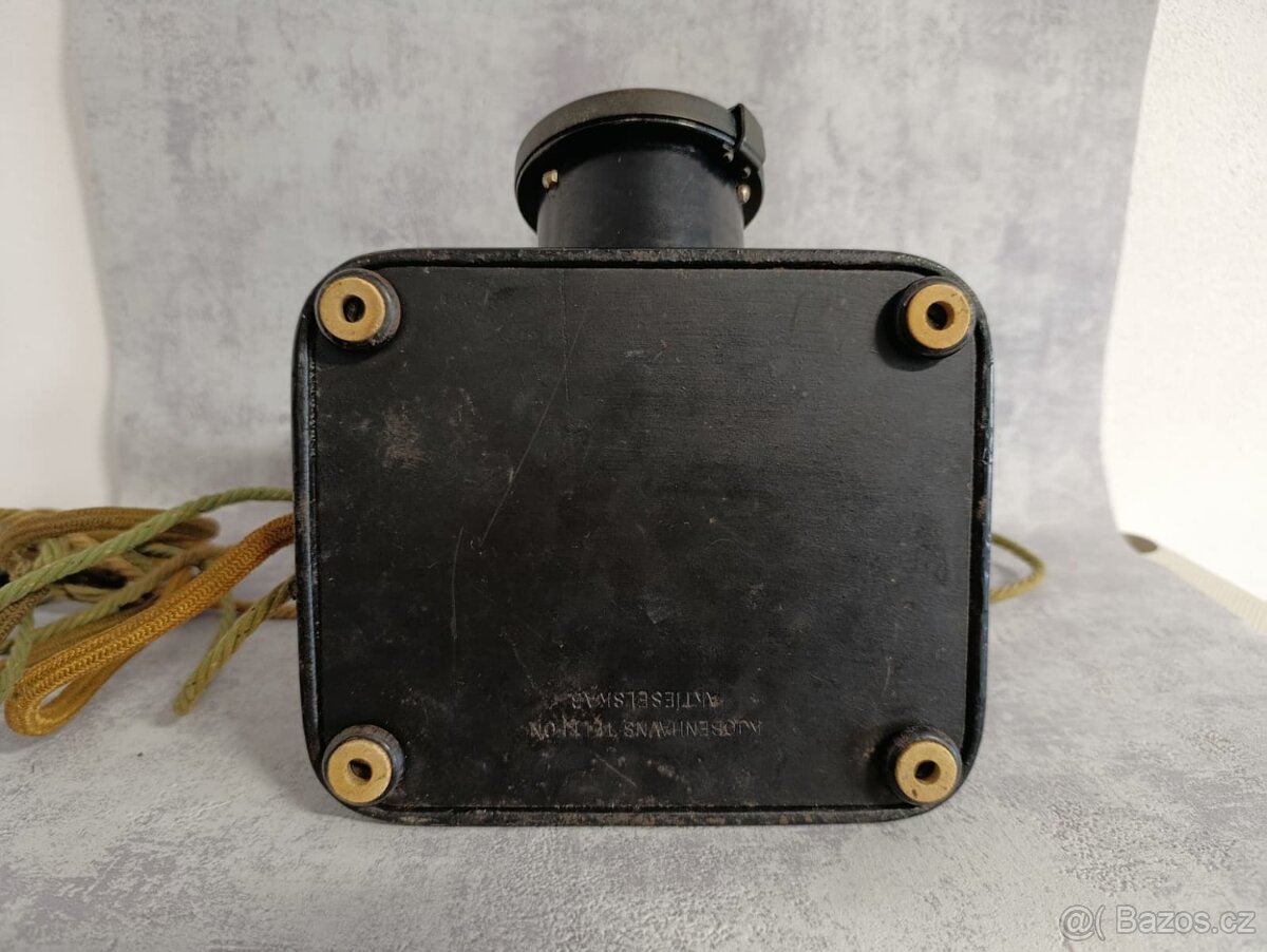 Velmi starý těžký dánský kovový telefon KTAS D08 - 16