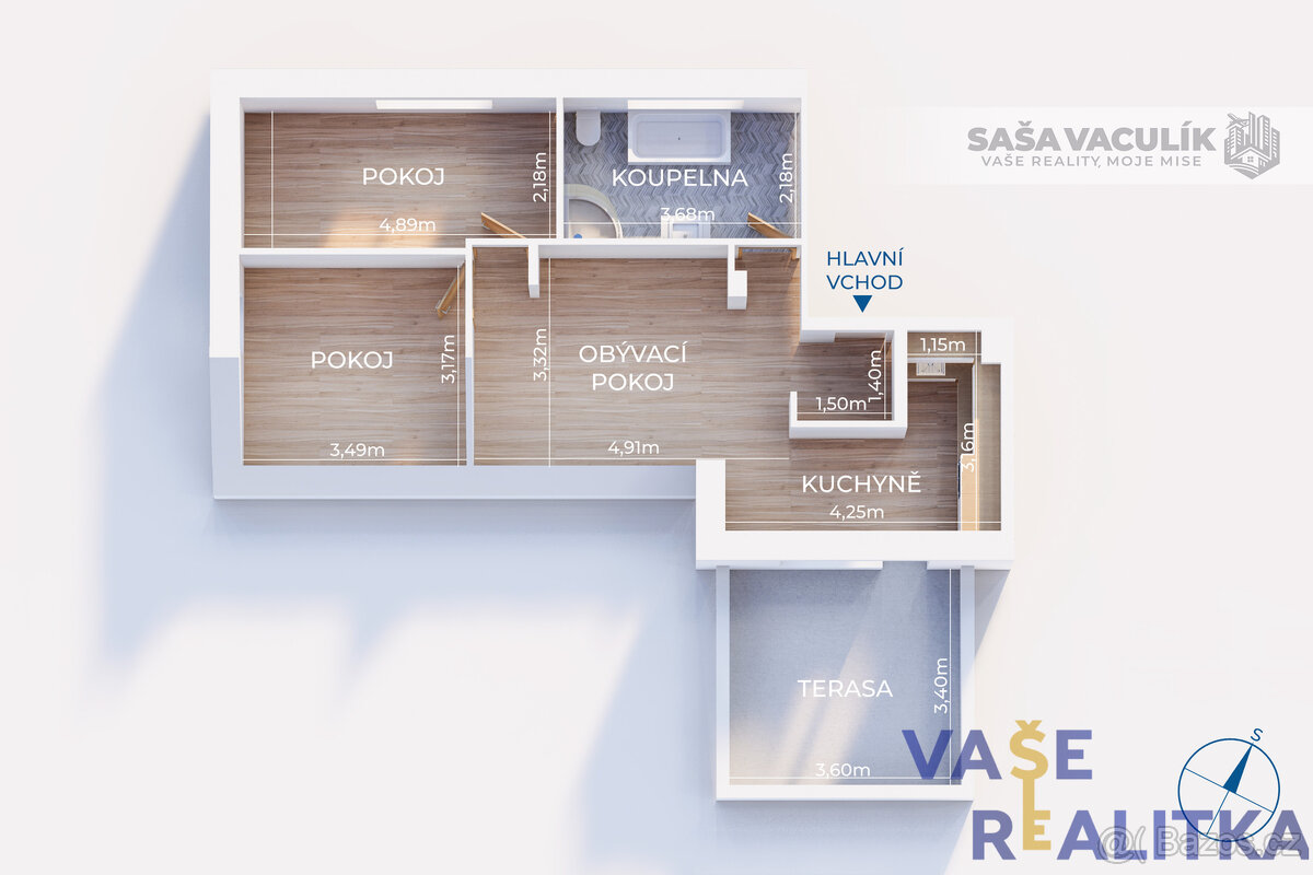 Prodej, podkrovní byt 3+kk, 56 m², Francova Lhota, okr. Vset - 16