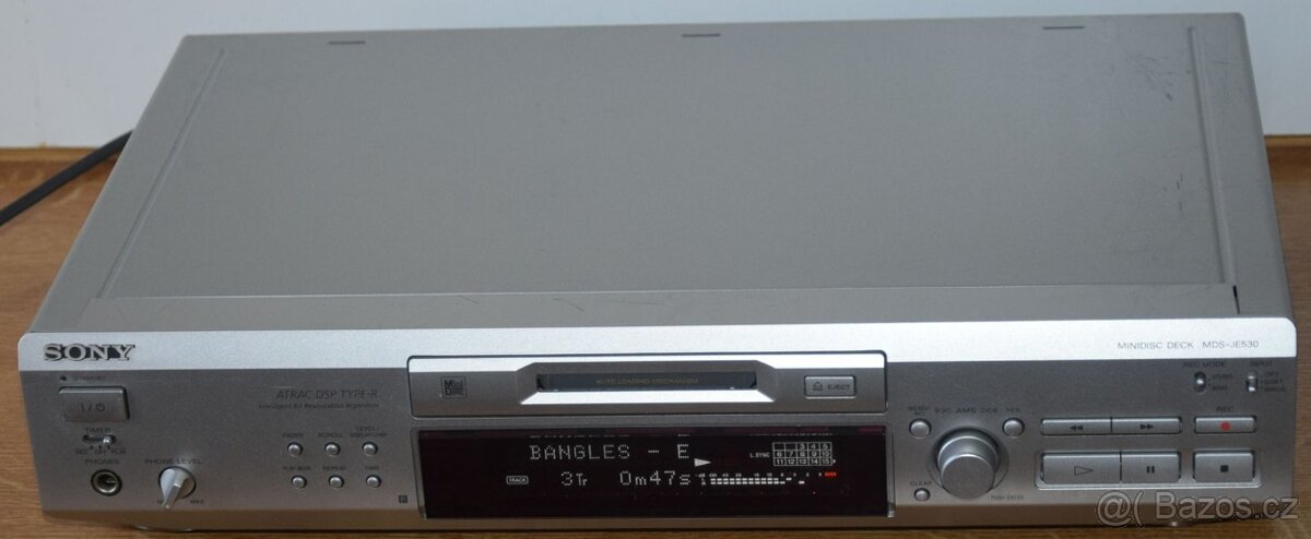Minidisc deck SONY MDS-JE530,10xMD, manuál a kabely cinch - 16