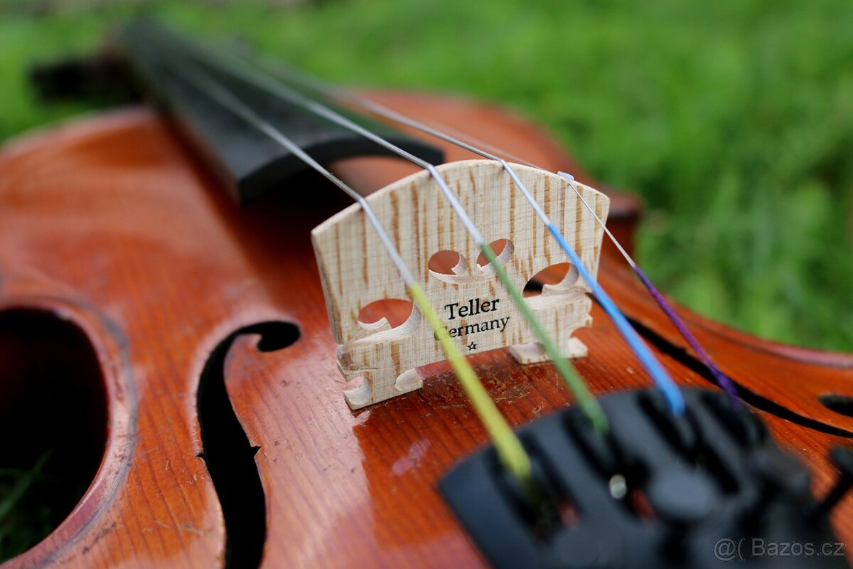 Staré 3/4německé housle s nádherným tónem. Víz nahrávku - 16