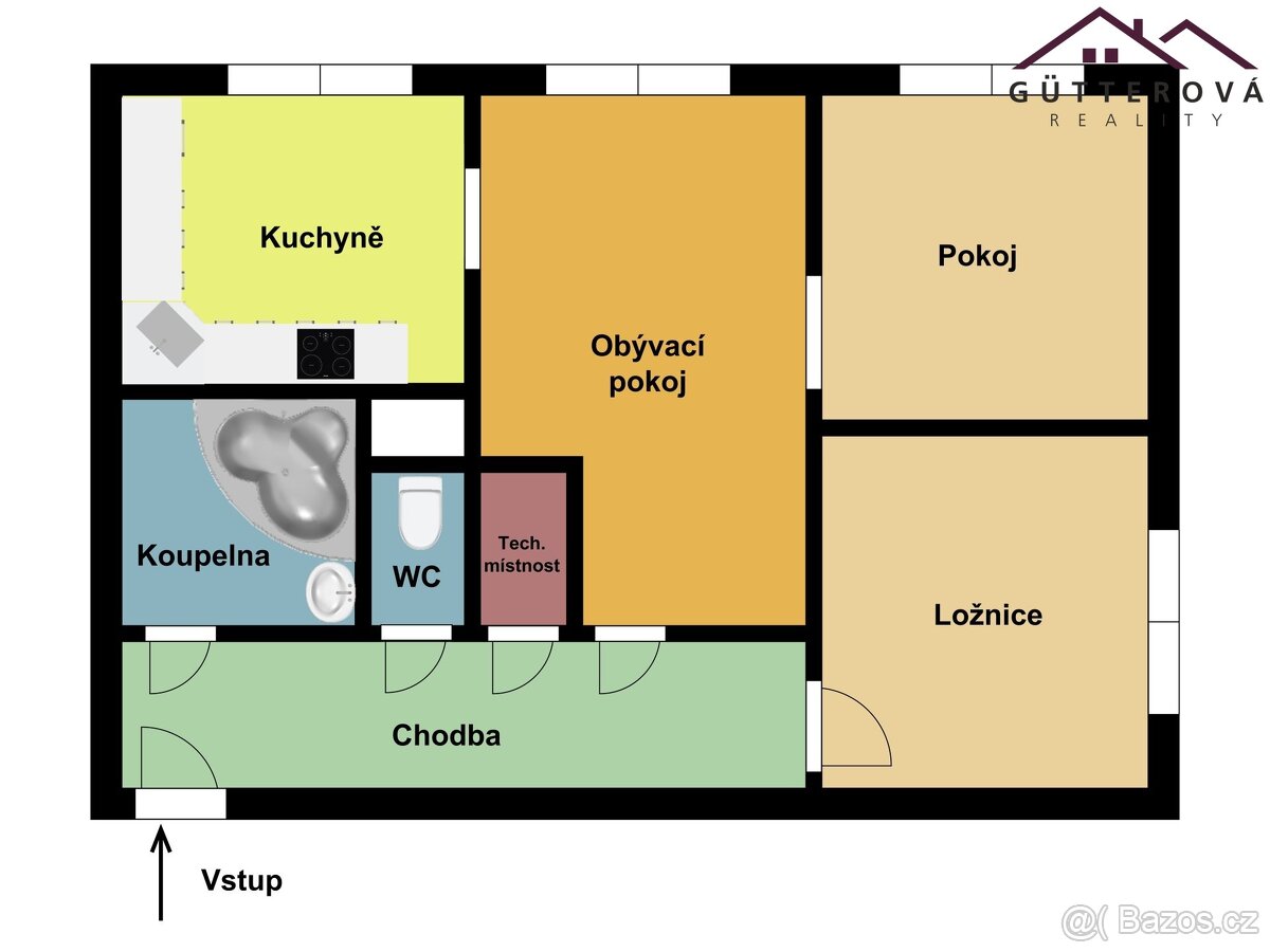 Pronájem bytu 3+1, 63 m² - Janovice nad Úhlavou - 16