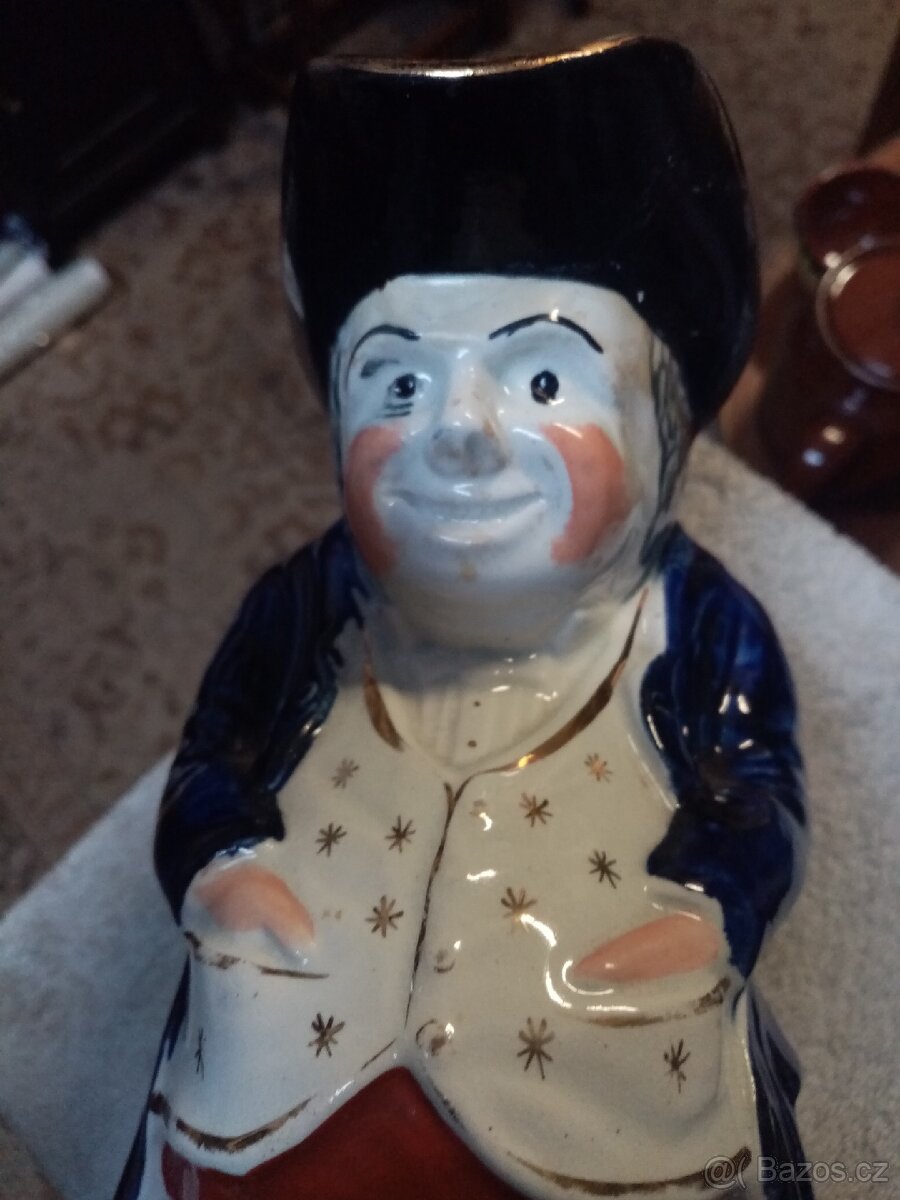 Starožitný keramický glazurovaný džbán - 16