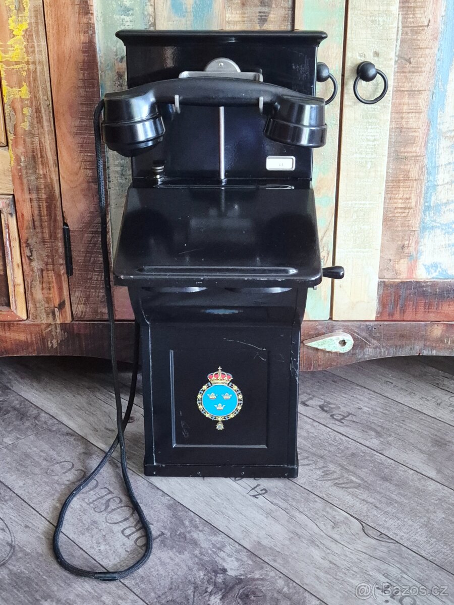 Starožitný krásný telefon L.M.ERICSSON AC-140, rok 1933 - 16