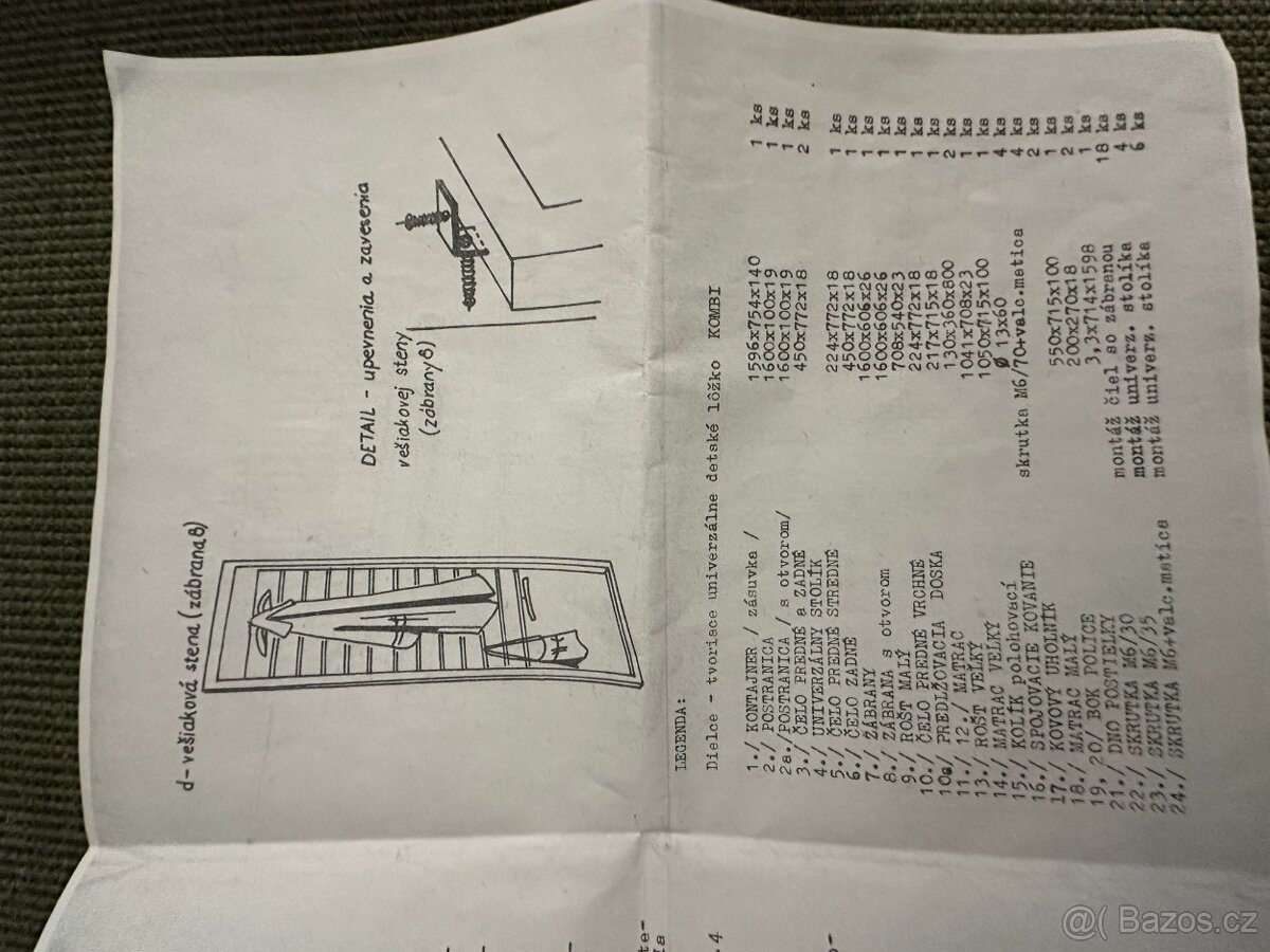 Postýlka kombi - 16
