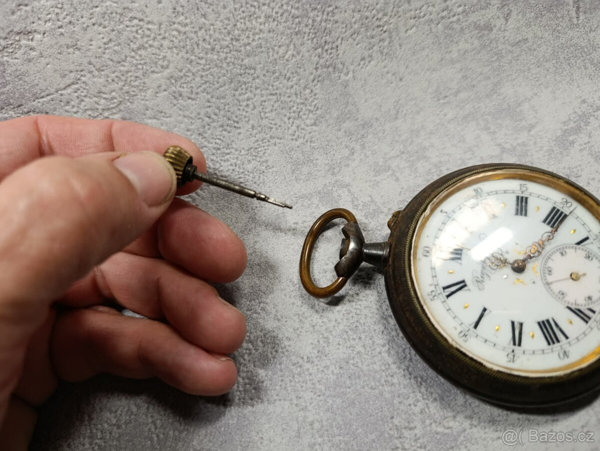 Pánské velmi staré kapesní hodinky REGULATEUR, 67mm, 200g - 16