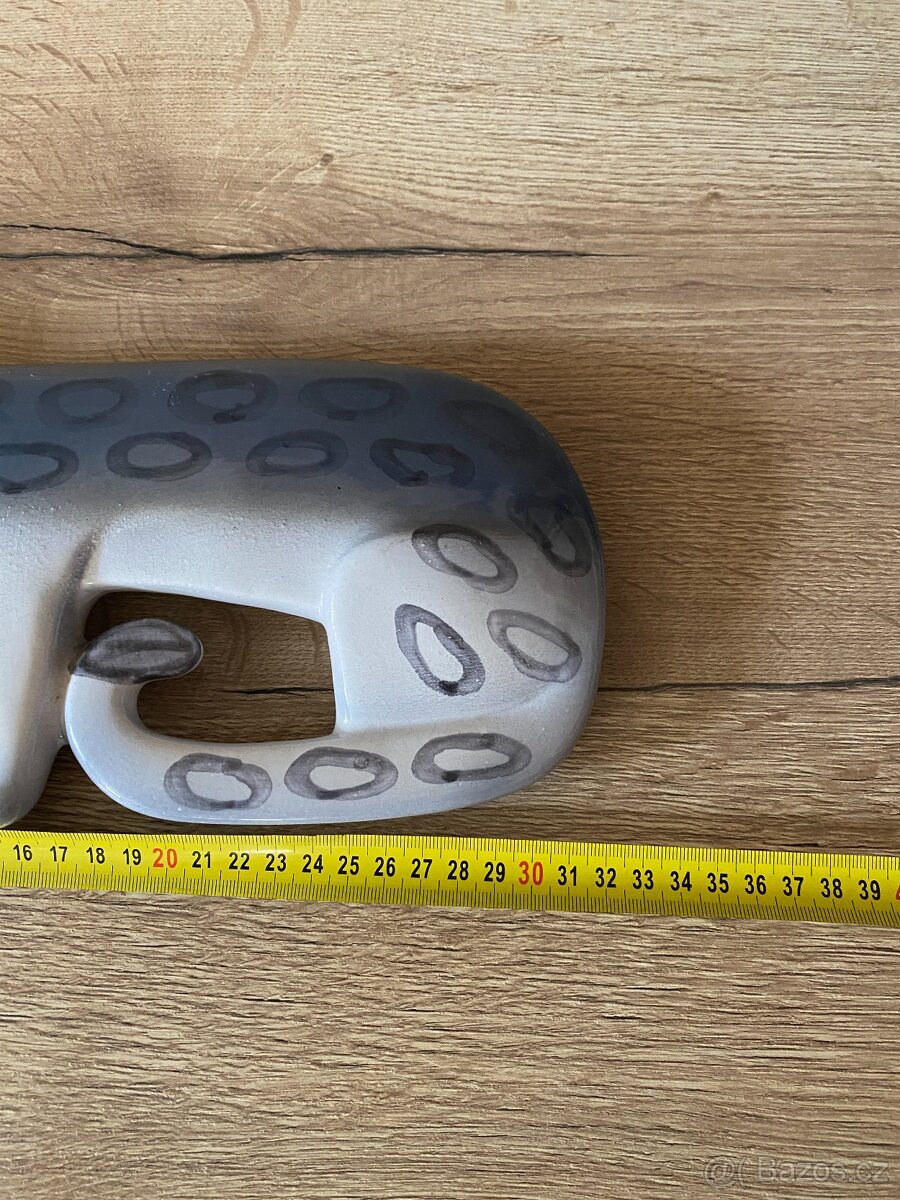 kočka keramická stará kočka figurka plastika soška socha - 16