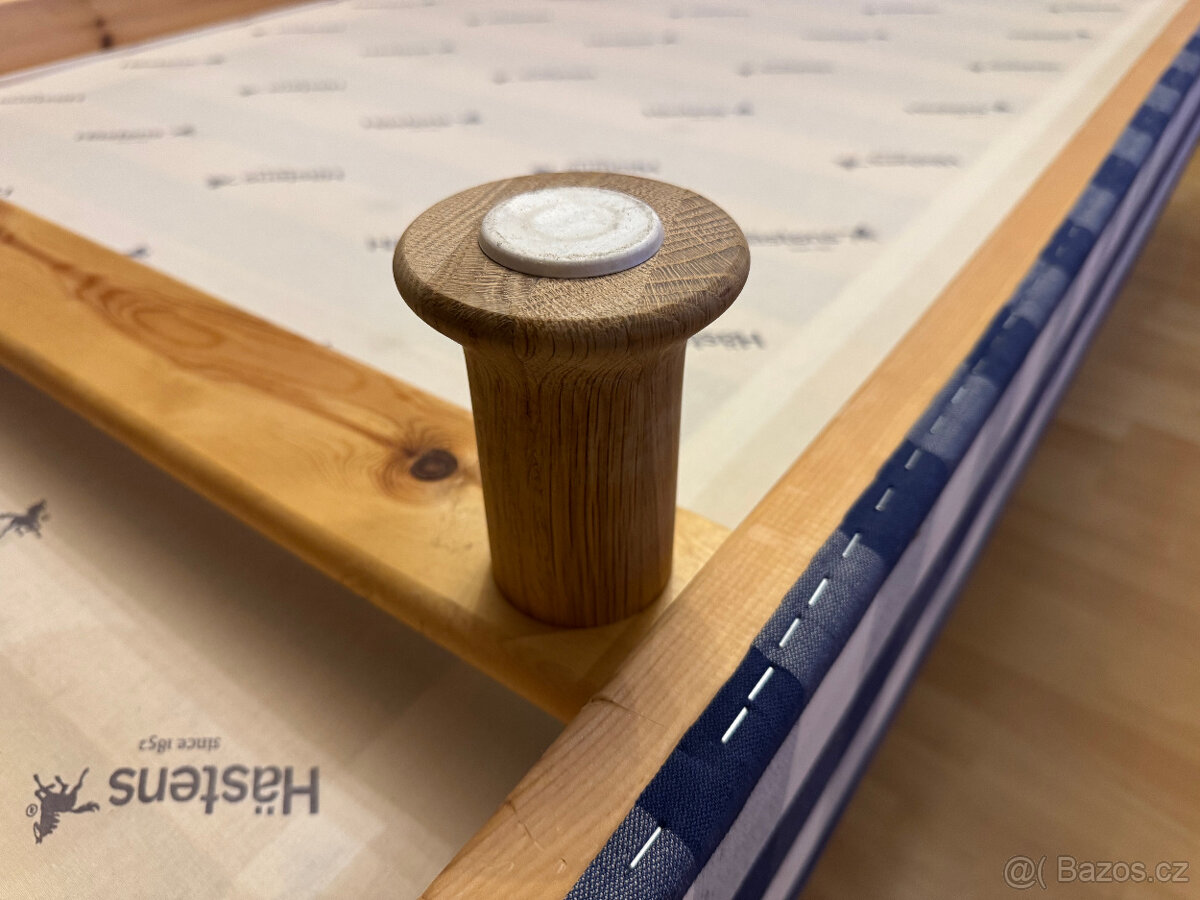 Luxusní postel Hastens 200x200cm, topper, čelo - 16