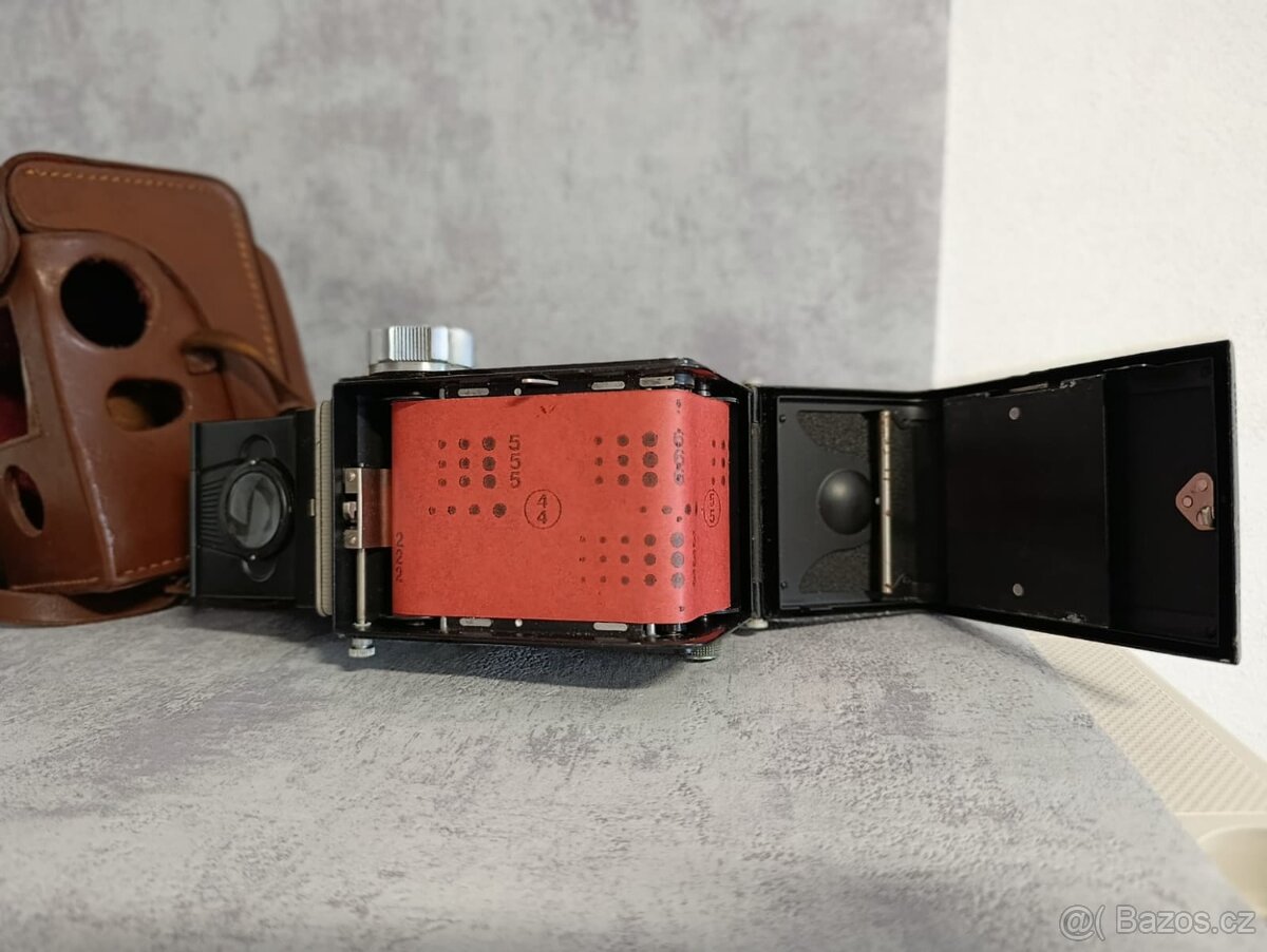 Starý fotoaprát Flexaret automat + kož.obal + stativ - 16