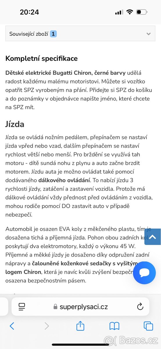 Elektrické auto Bugatti pro děti - 16