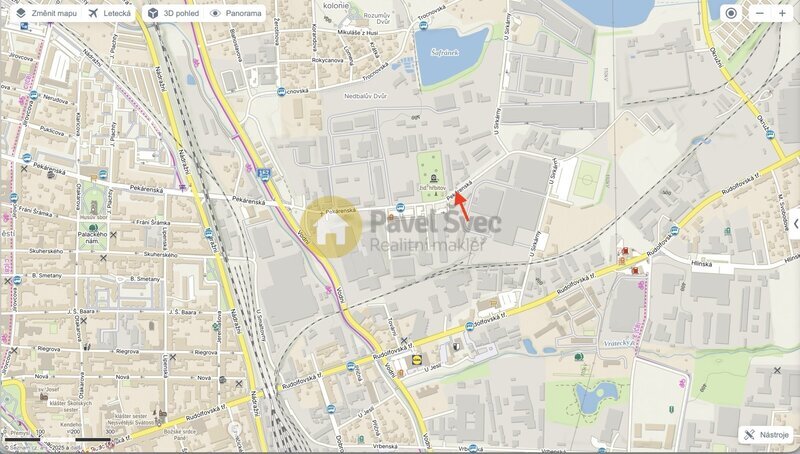 Pronájem kanceláře 15 m2 a skladu 17 m2, ul. Pekárenská - Č. - 16