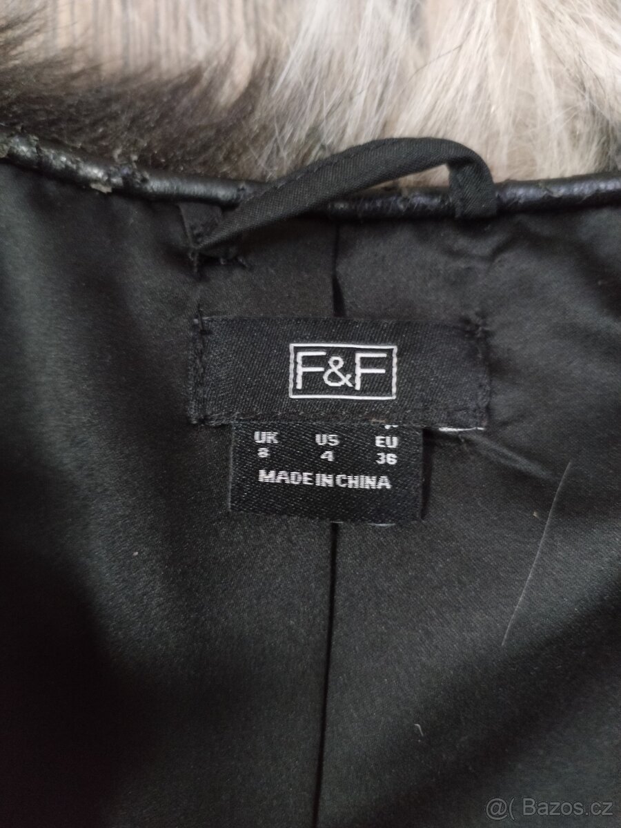 Kožíšková bunda kabátek S 36 značka F&F - 16