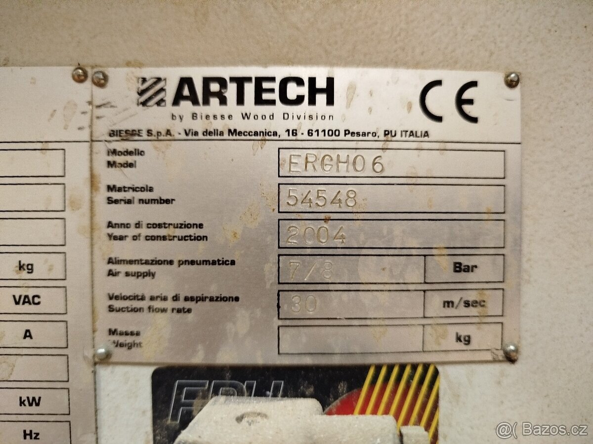 Olepovačka hran s předfrézem BIESSE ERGHO 6 - 16