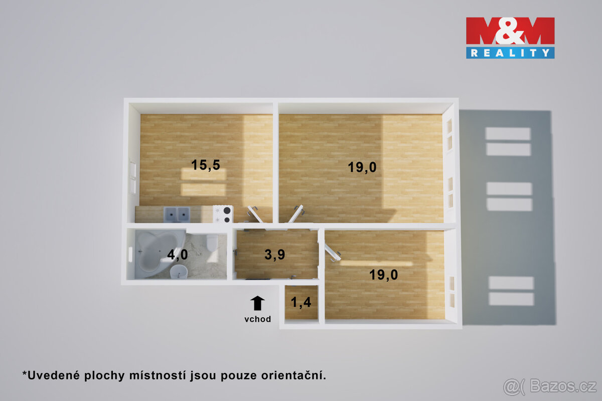 Prodej bytu 2+1, 73 m², Ústí nad Labem, ul. Ve Smyčce - 16