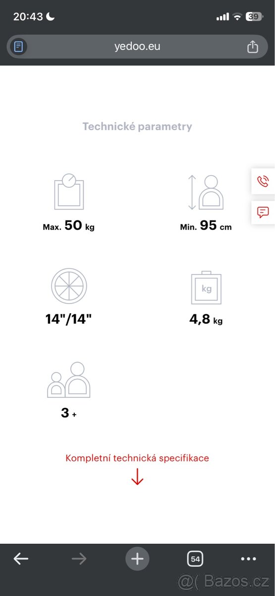 Dětské odrážedlo YEDOO TOOTOO XL - 16