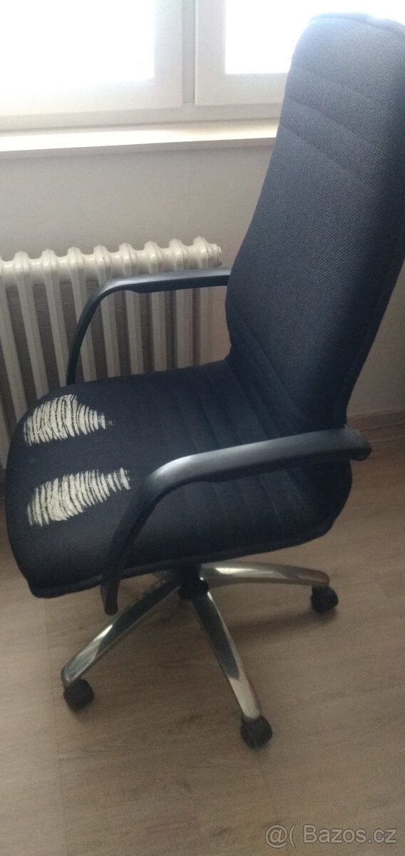 Kancelářské křeslo zn. Dauphin, chrom, černé čalounění - 16