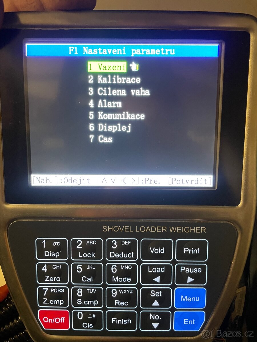 Digitální váha pro nakladač bagr české menu - 16