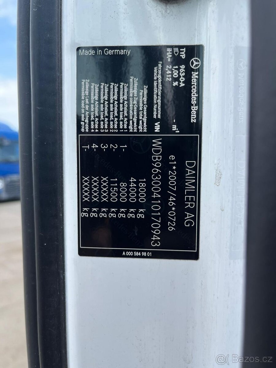 Mercedes-Benz ACTROS 1843 BDF AUTOMAT EURO VI Dhollandia DHS - 16