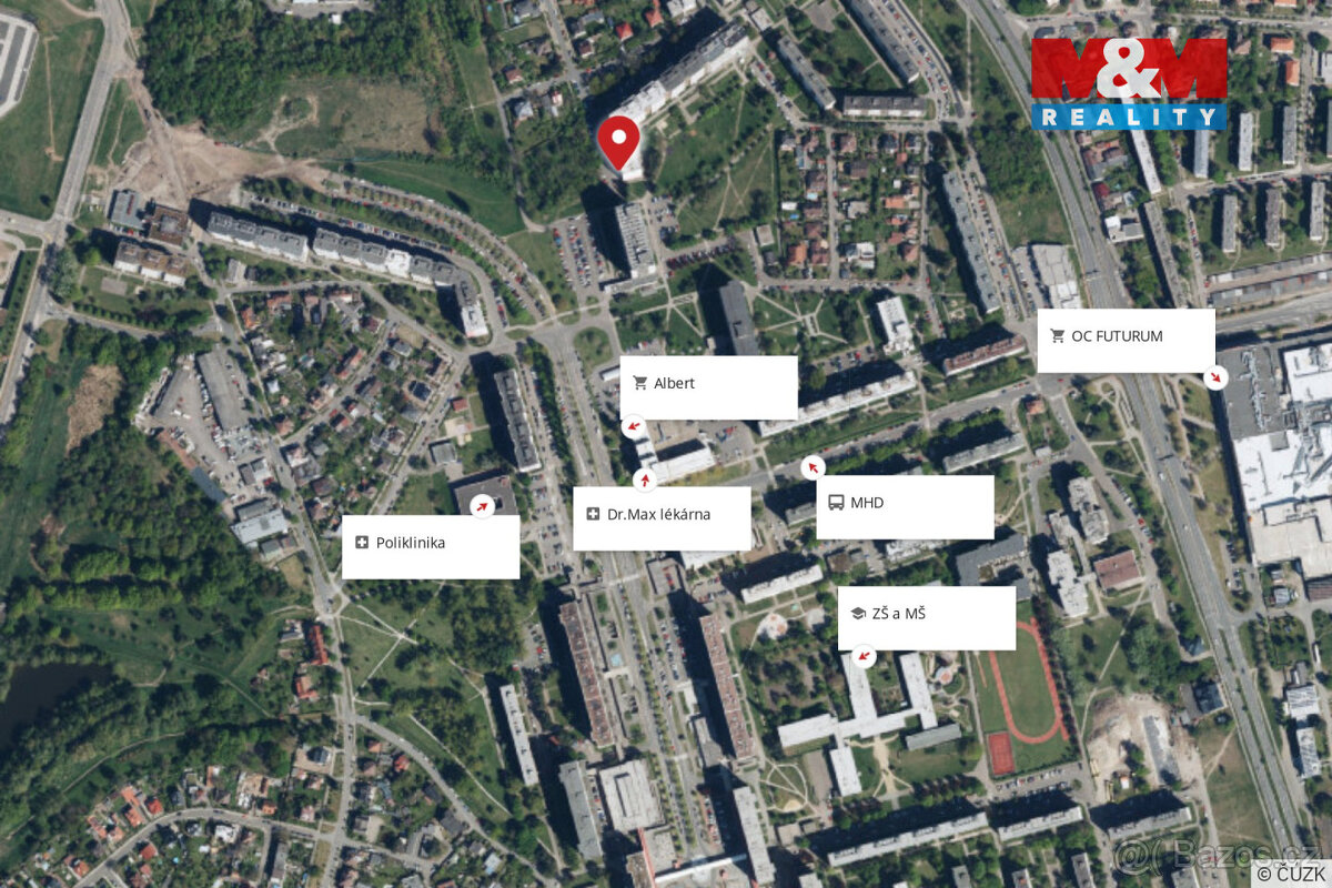 Prodej bytu 2+kk, 47 m², Hradec Králové, ul. Durychova - 16