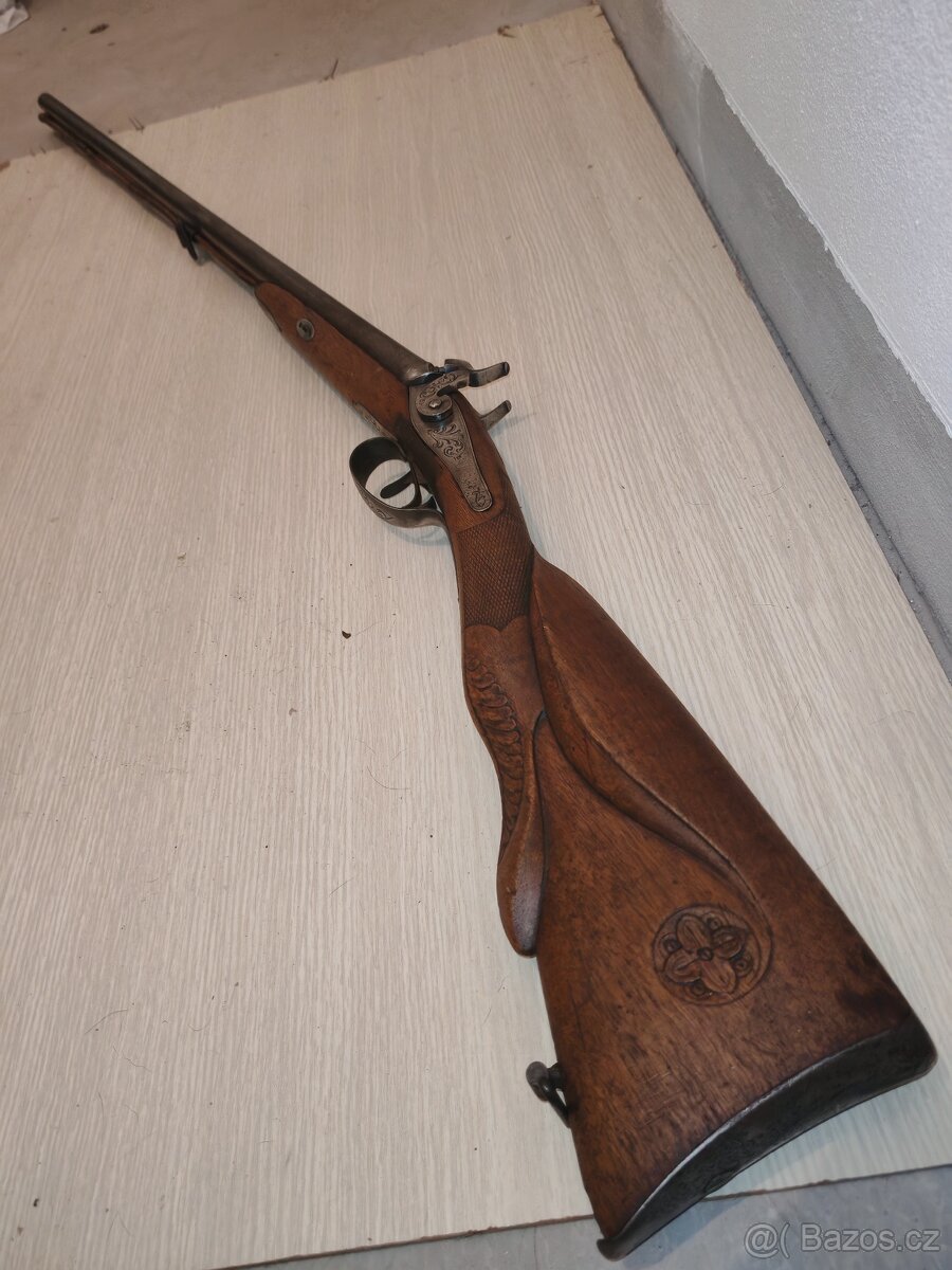 Starožitná perkusní brokovnice - TOP stav.. - 16