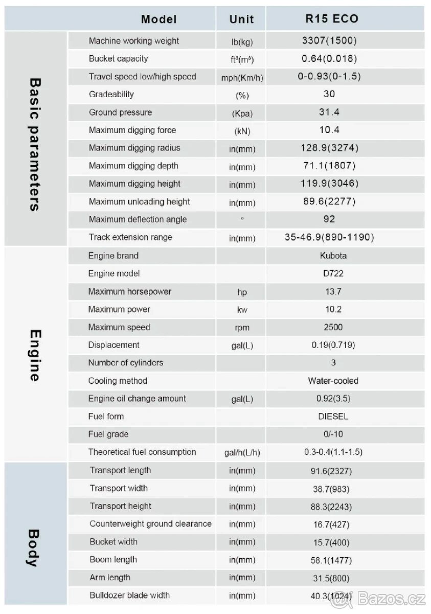 Minibagr Rippa R15 ECO, s kabinou - 16