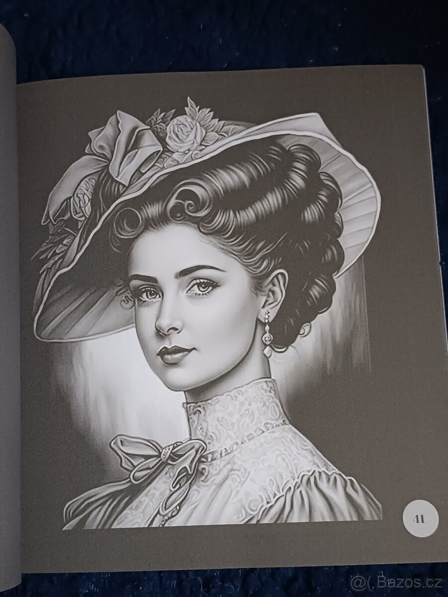 Omalovánky pro dospělé Victorian Ladies-grayscale - 16