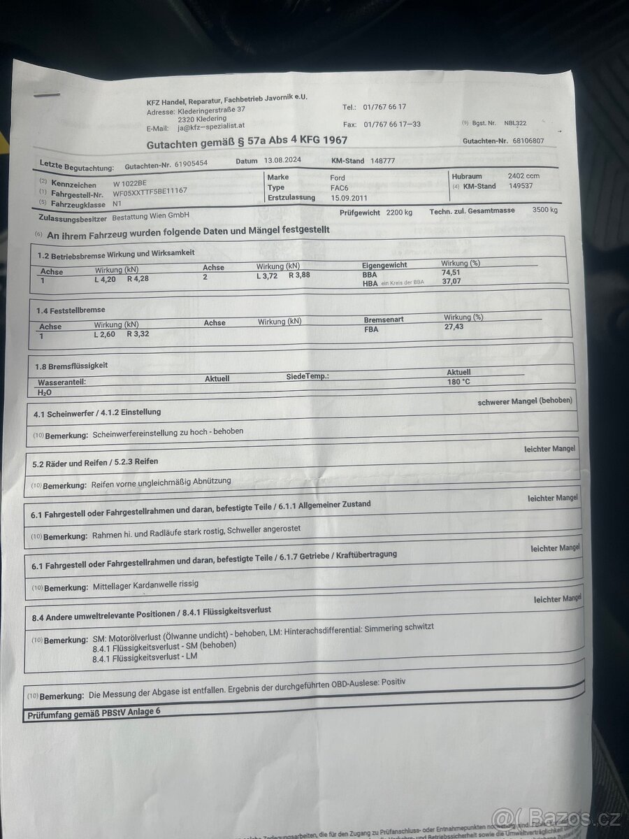 Ford Transit 2.4 tdci 5 mist 149000 km L3 H2 - 16