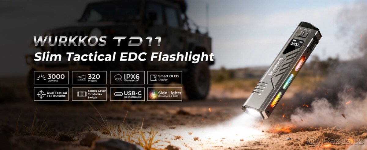 Wurkkos TD11 chytrá OLED 3000L, USB-C,RGB novinka - 16