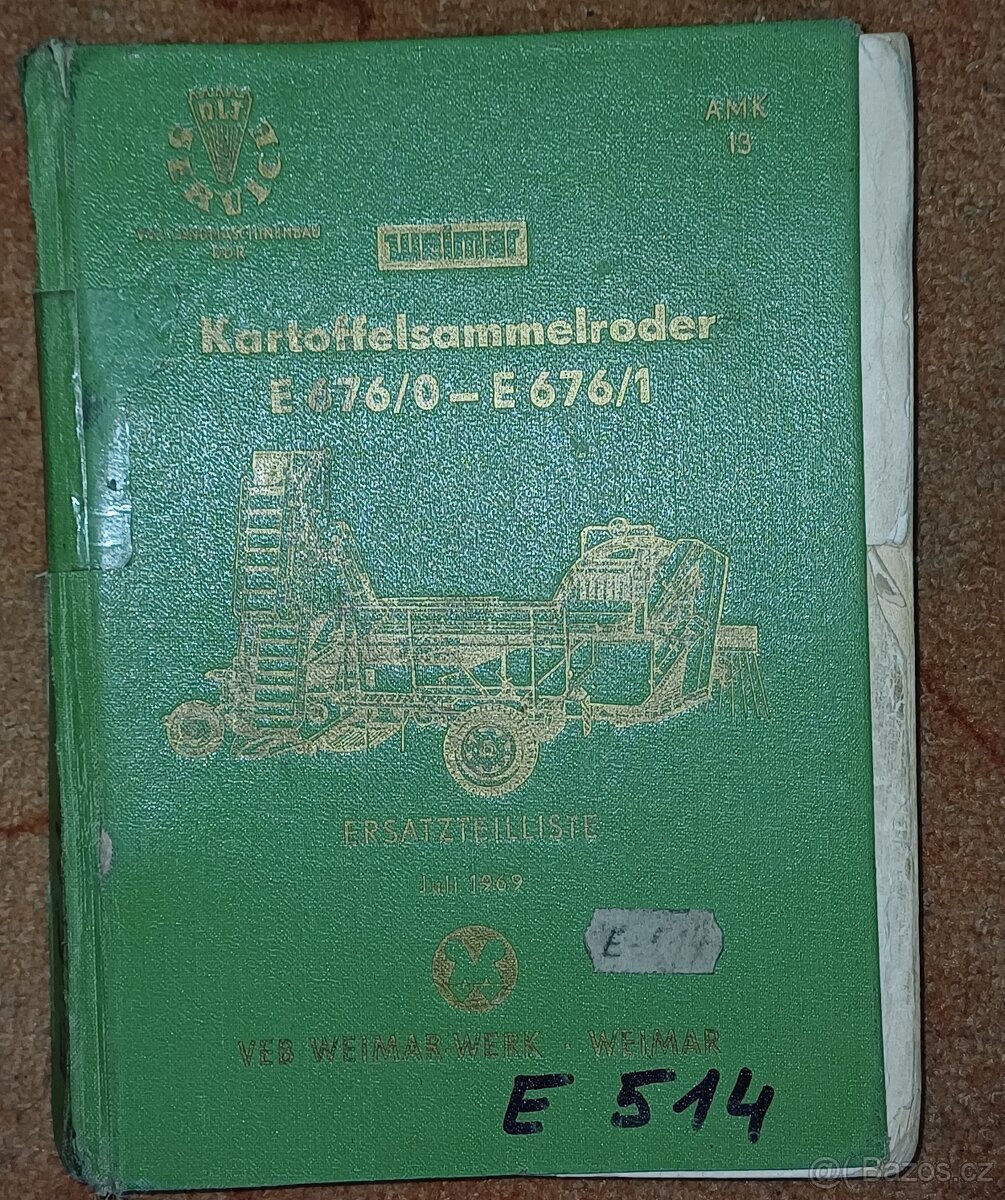 Prodám originální knihy k samojízdným kombajnům Fortschritt - 16