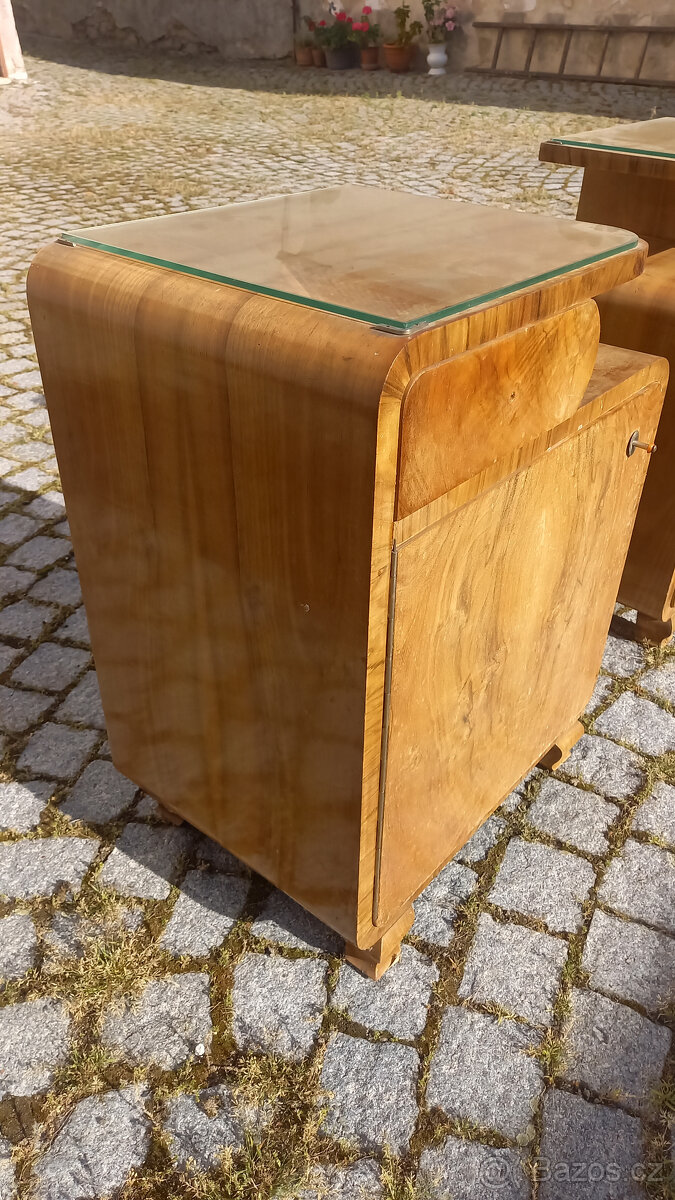 starožitné noční stolky - Art Deco 30. - 40. léta - 16