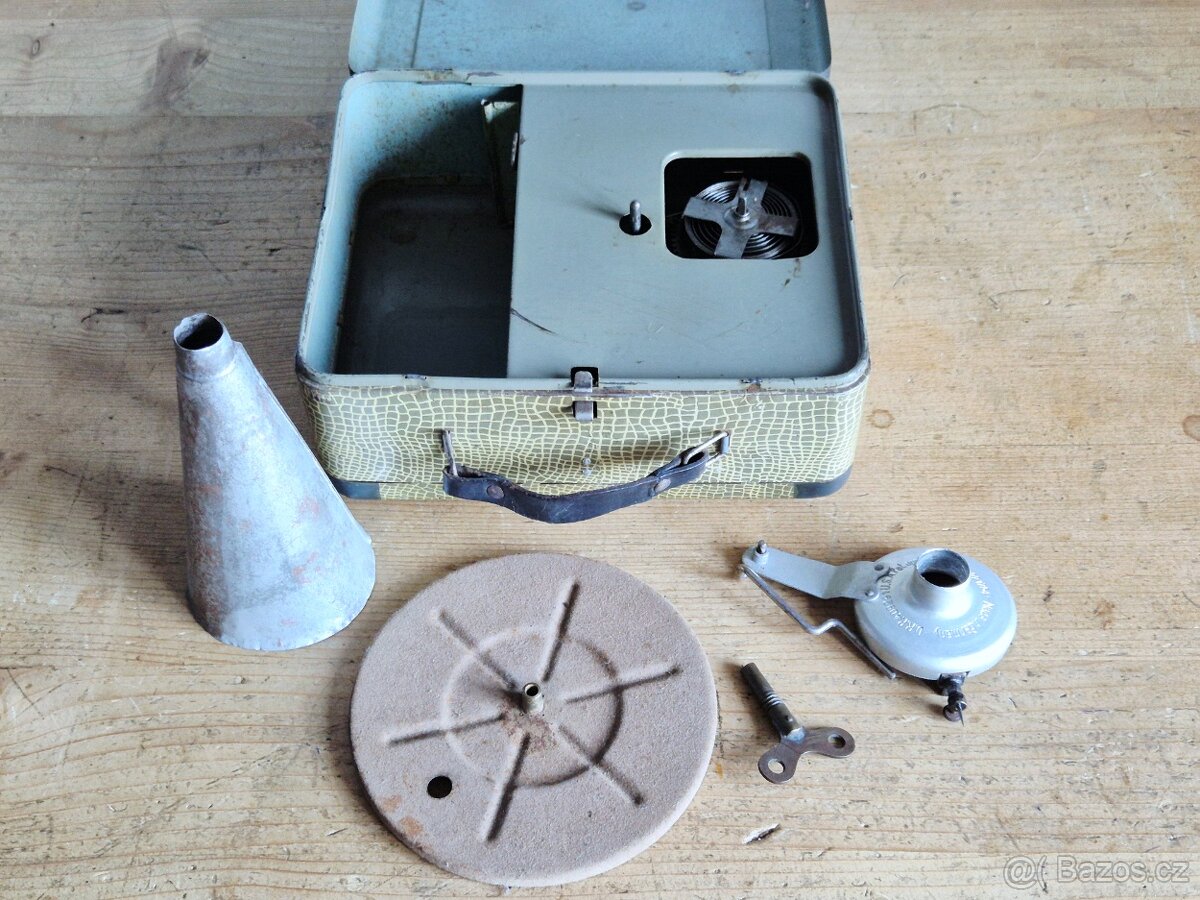 Starožitný dětský gramofon GBN Bing, 1930-40, Pingmyphone - 16