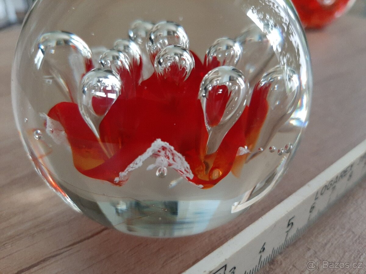 Retro sklenené težítka 2Ks - 16