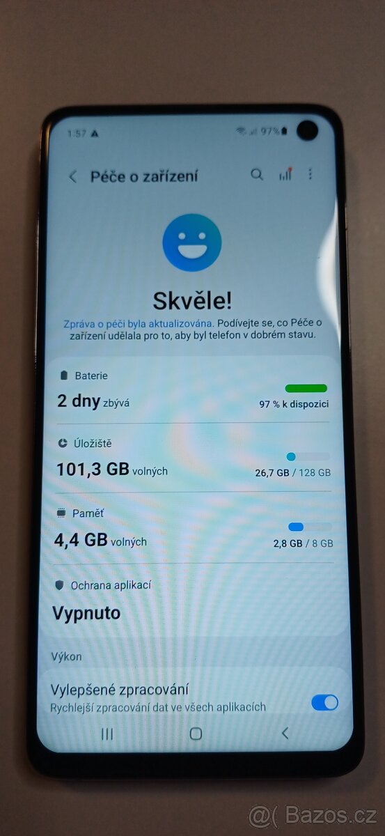Prodám mobil Samsung Galaxy S10, 8GB/128GB, stav A - 16