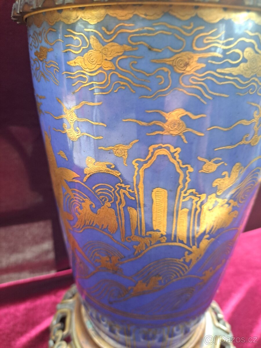 Petrolejová lampa - modrá - 16