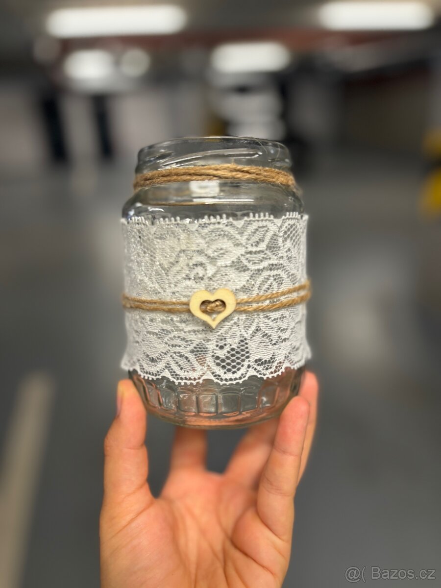 Svatba - Svatební sklenice na svíčky - 16