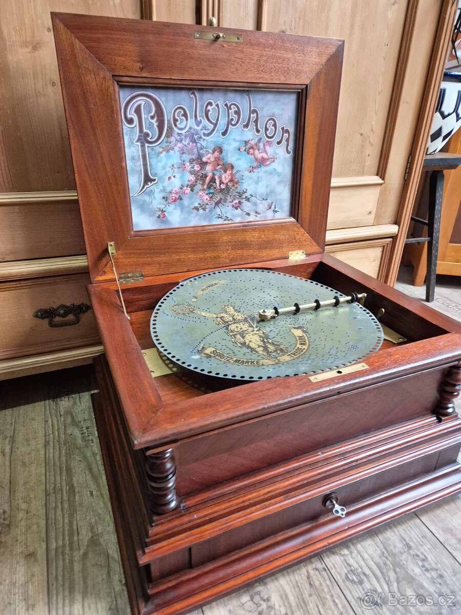 Velký starožitný Polyphon Solyphon Excelsior, 1895 - 16