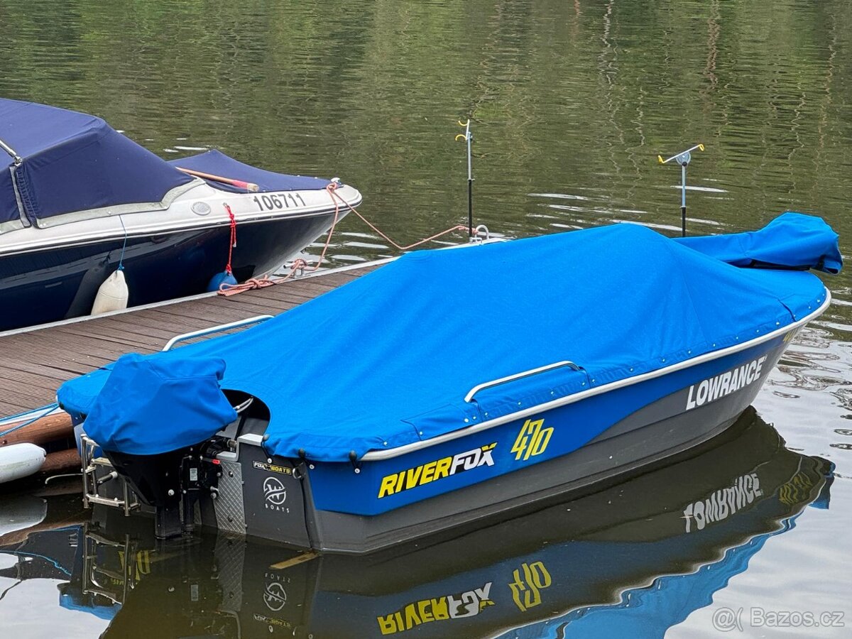 Použitá rybářská loď RiverFox 470 + motor + vlek - 16