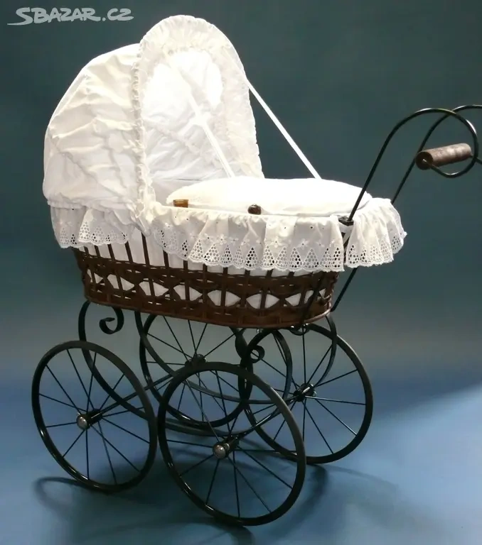 PROUTĚNY KOČAREK S MADEIR. KRAJKOU+ PANENKA ARIES NATAL 33cm - 16