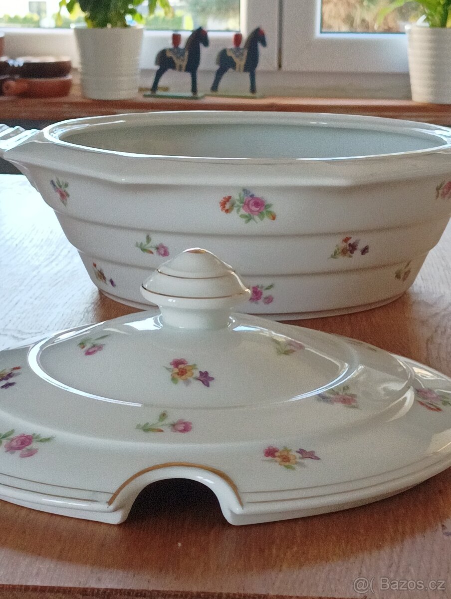 ART DECO PORCELÁNOVÁ TERINA HÁZENKA VD FRANCE - 16
