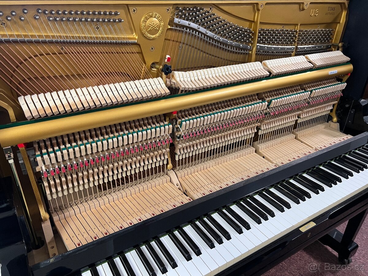 Yamaha U3 se zárukou 5 let, včetně židle, doprava zdarma. - 16