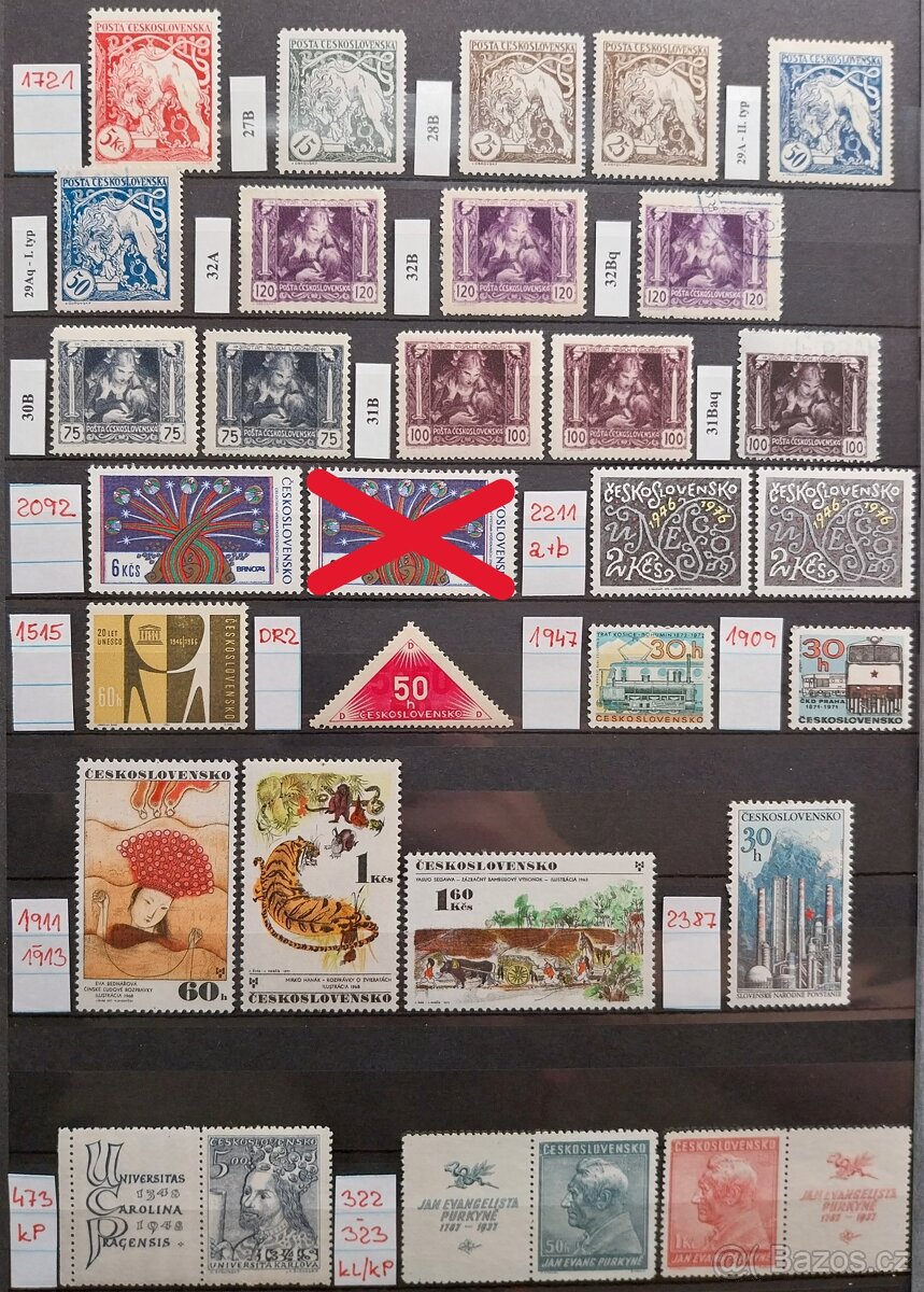 Známky ČSR – 1 - 16