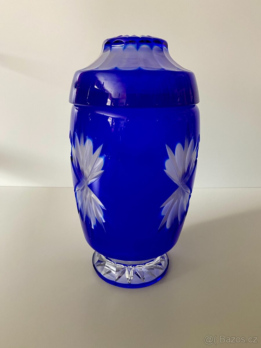 dóza skleněná dóza přejímaný křišťál urna sklo - 16